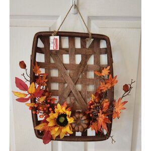 Fall Decor Hanging Basket 16 x 12 NWT